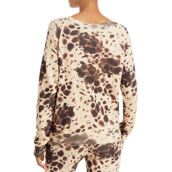 n:philanthropy Distressed Animal Print Raglan-Sleeve Sweatshirt NWT - Picture 5 of 5